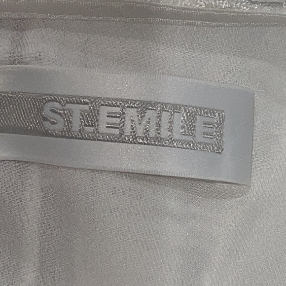 ST. EMILE WHITE SHEER OVERLAY DRESS Sz 10 Very versatile in excellent condition. - Picture 10 of 13